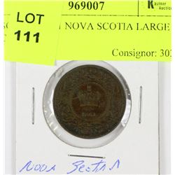 SCARCE 1861 NOVA SCOTIA LARGE CENT