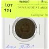 Image 1 : SCARCE 1861 NOVA SCOTIA LARGE CENT