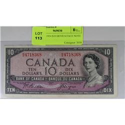SCARCE 1954 $10 DEVILS FACE NOTE