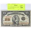 Image 1 : 1923 DOMINION OF CANADA  25CENT SHINPLASTER