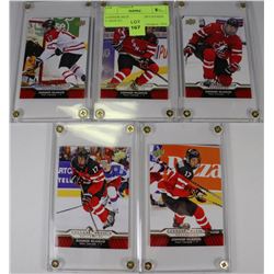 CONNOR MCDAVID TEAM CANADA CARDS X5