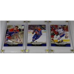 CONNOR MCDAVID 1ST YEAR OILER CARDS X3