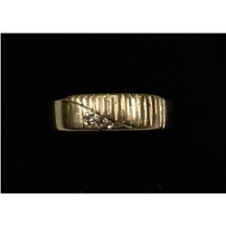 ESTATE 10 KT GOLD MEN'S RING W/3