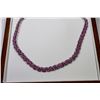 Image 1 : STERLING SILVER SET WITH RUBIES NECKLACE WITH COA