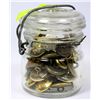 Image 1 : BALL CANNING JAR FILLED WITH OLD MILITARY BUTTONS