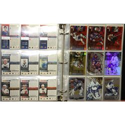 BINDER WITH 22 PAGES OF ASSORTED HOCKEY CARDS