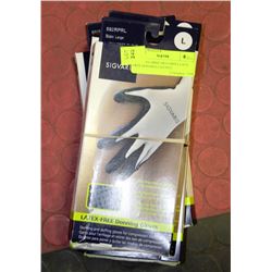 LOT OF 4 LARGE SIGVARIS LATEX FREE DONNING GLOVES