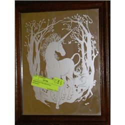 MIRRORED UNICORN WALL HANGING