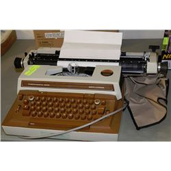 SMITH CORONA ELECTRIC TYPEWRITER & COVER - WORKING
