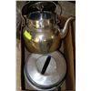 Image 1 : ANTIQUE WAREVER KETTLE WITH SOUP WARMER & OLD
