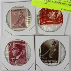 LOT OF 4 NAZI STAMPS ADOLPH HITLER INCL.