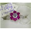 Image 1 : #4-925 SILVER NATURAL RUBY CZ RING SIZE 8