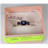 Image 1 : #12-925 SILVER GOLD PLATED NATURAL BLUE SAPPHIRE
