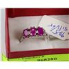 Image 1 : #3-925 SILVER NATURAL RUBY CZ RING SIZE 6.5