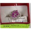 Image 1 : #1-925 SILVER NATURAL RUBY CZ RING SIZE 8.5