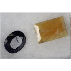 #24-NATURAL YELLOW SAPPHIRE & BLUE SAPPHIRE 65.5CT