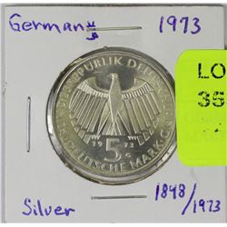 GERMANY 1848-1973 SILVER FIVE MARKS COIN MINT