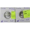 Image 1 : CANADA 1867/1967 25CENT SILVER COINS X2