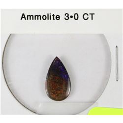GENUINE 3.0CT ALBERTA AMMOLITE GEMSTONE BRILLIANT