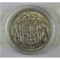 1951 CANADIAN HALF DOLLAR COIN