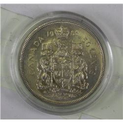 1966 CANADIAN HALF DOLLAR COIN