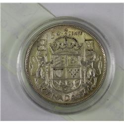 1944 CANADIAN HALF DOLLAR COIN