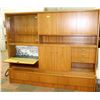 Image 1 : LARGE TEAK VENEER 3 PIECE WALL CABINET