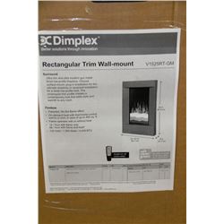 IN-WALL ELECTRIC FIREPLACE WITH GUN METAL TRIM