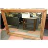 Image 1 : LARGE HEAVY ANTIQUE OAK MIRROR - 3' X 4'