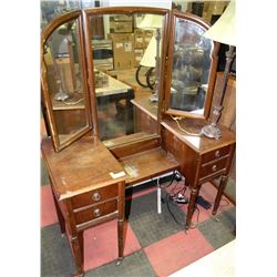 ANTIQUE  DRESSER WITH MIRROR