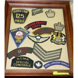 DISPLAY OF MILITARY & POLICE PATCHES