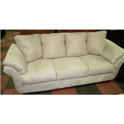 WHITE MICROFIBER SOFA