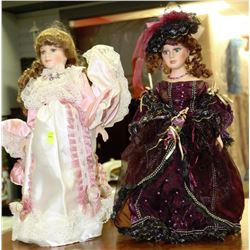 ESTATE PORCELAIN DOLL X2