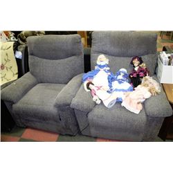 PAIR OF ELECTRIC RELINING SOFA CHAIRS 1 ADAPTOR