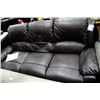 Image 1 : BROWN LEATHERETTE RECLINING SOFA