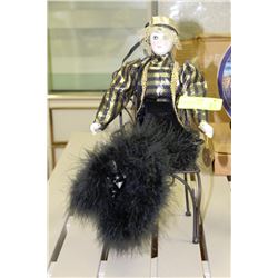 CERAMIC DOLL & CHAIR