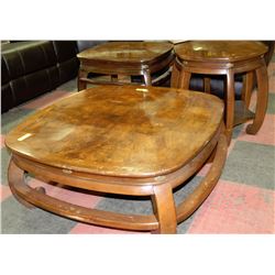 WOODEN COFFEE & END TABLE