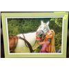 Image 1 : 15" X 11" FRAMED TANGLED RAPUNZEL WITH MAXIMUS