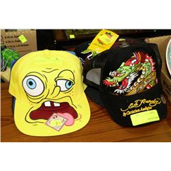SIX NEW BALL CAPS INCLUDING ED HARDY & ORIGINAL