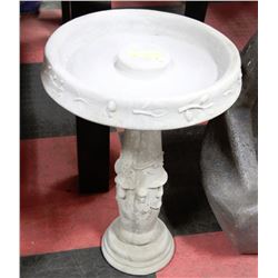 CONCRETE MUSHROOM BIRD BATH - 23"H X 16"W