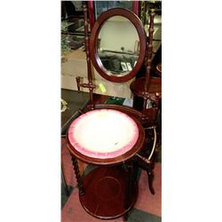 VINTAGE WASH STATION WITH WASH BASIN AND MIRROR
