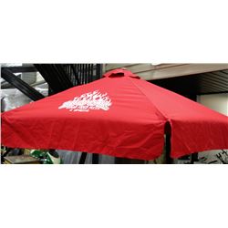 BRAND NEW RED PATIO UMBRELLA  W/LOGO