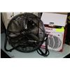 Image 1 : LOT OF 2 INCL. HEATER AND ROUND FLOOR FAN