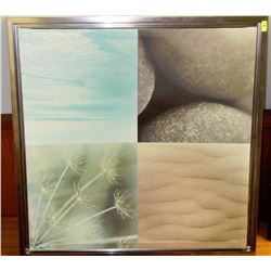 4-SQUARE AND METAL FRAMED PICTURE