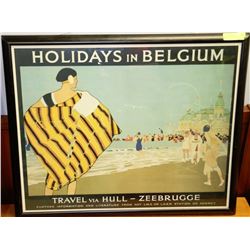 HOLIDAYS IN BELGIUM FRAMED PICTURE