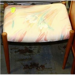 TEAK WOOD & FABRIC  STOOL