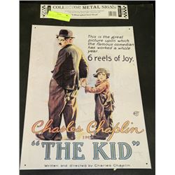 CHARLES CHAPLIN LITHOGRAPHED STEEL METAL SIGN