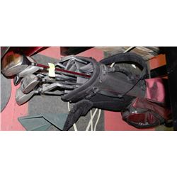 SET OF LEFT HANDED GOLF CLUBS WITH BAG & ACC.