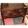 Image 1 : WOOD CARVED 5 DRAWER WRITING DESK