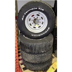 SET OF 4- 16" RIMS WITH USED TIRES